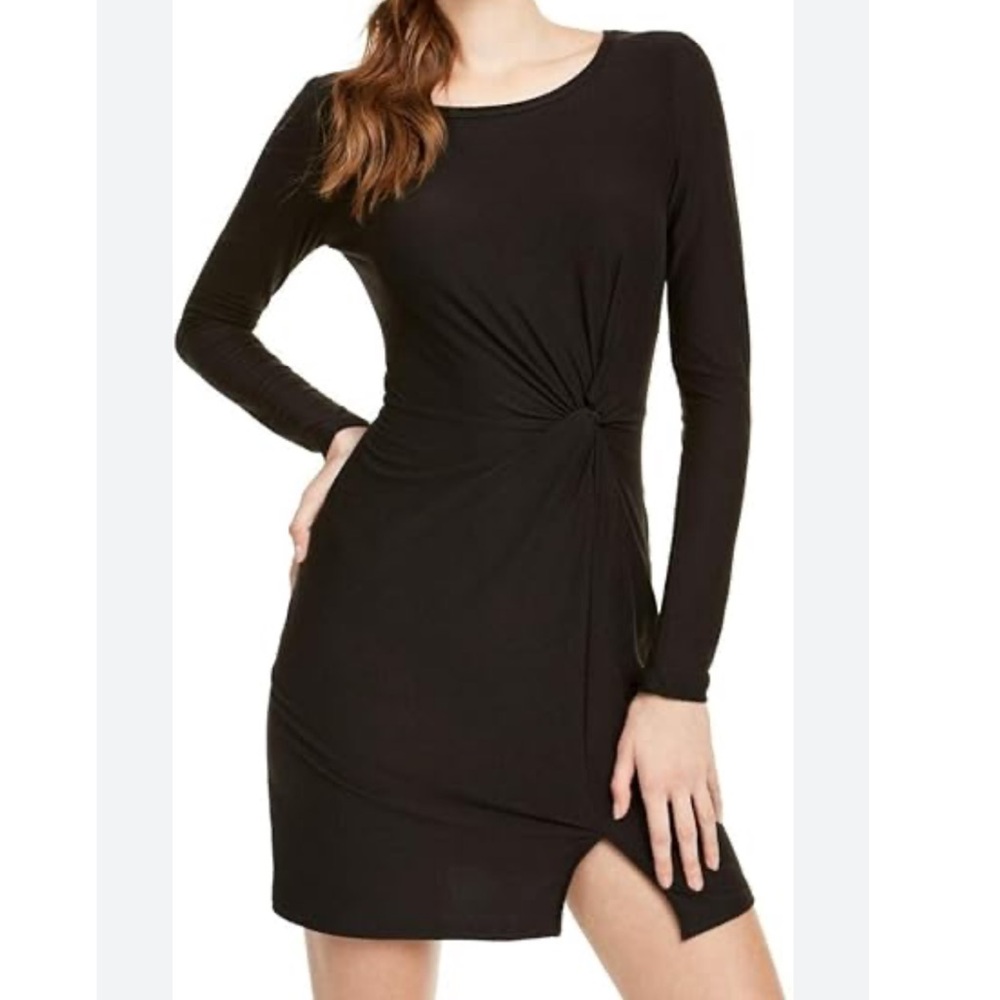 Flattering long sleeve Black Dress size M